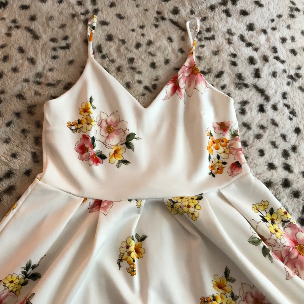 White Floral Dress